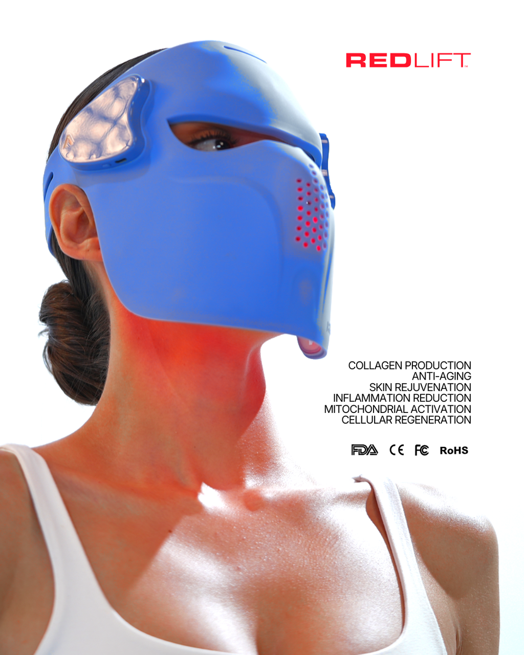 RedLift Luxury Red Light Therapy Face Mask