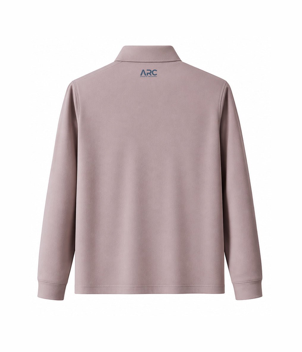 ARC Polo Long Sleeve | Mauve Pink - ARC Athlete Recovery - GCC
