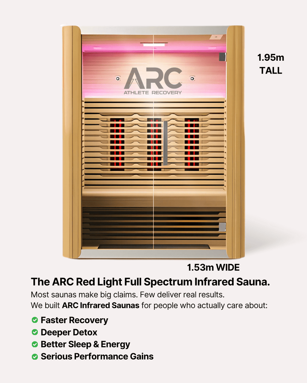 ARC Full Spectrum Infrared Sauna (3 person) - ARC Athlete Recovery - GCC