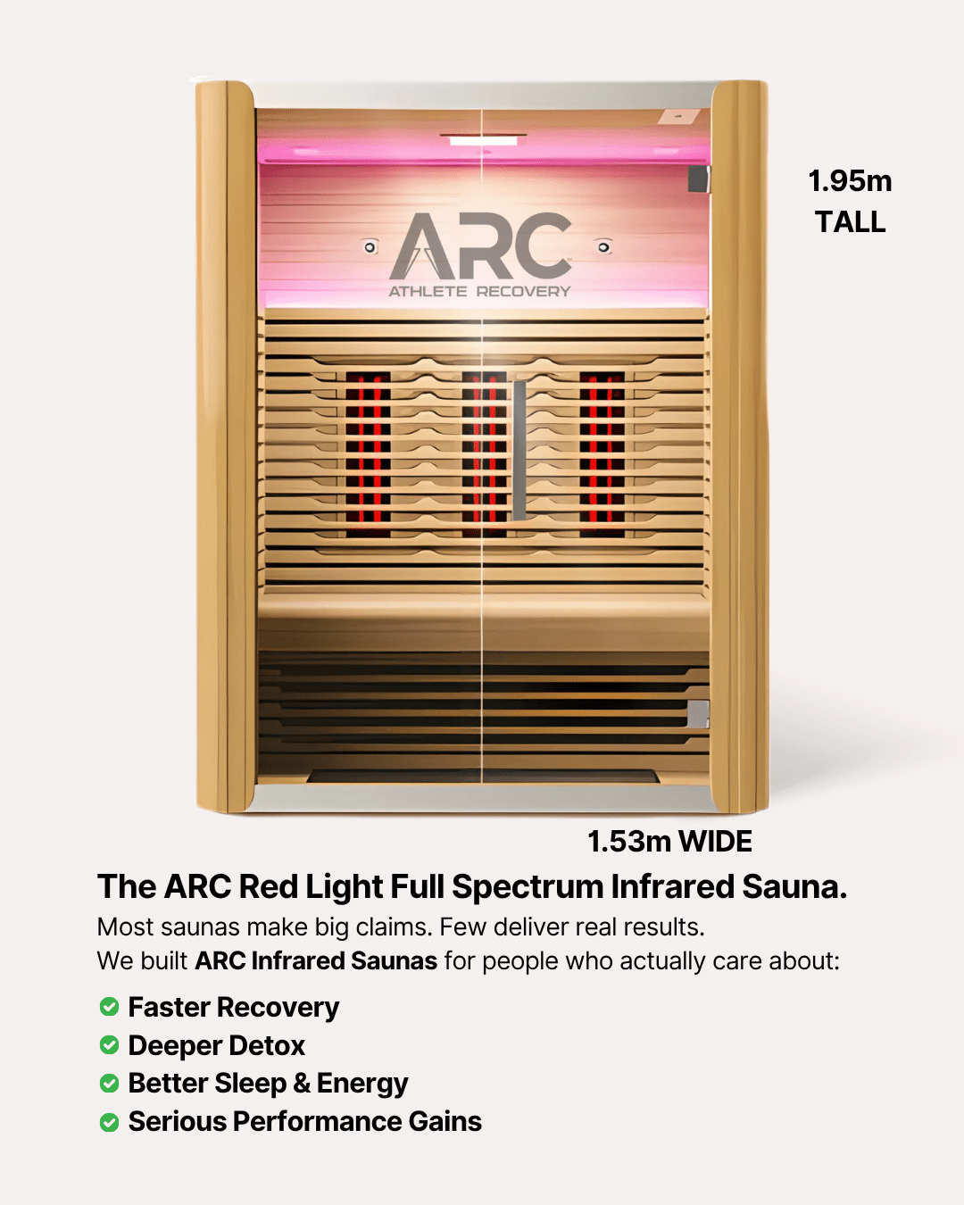 ARC Full Spectrum Infrared Sauna (3 person) - ARC Athlete Recovery - GCC