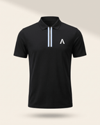 ARC Polo T Shirt - Black Obsidian