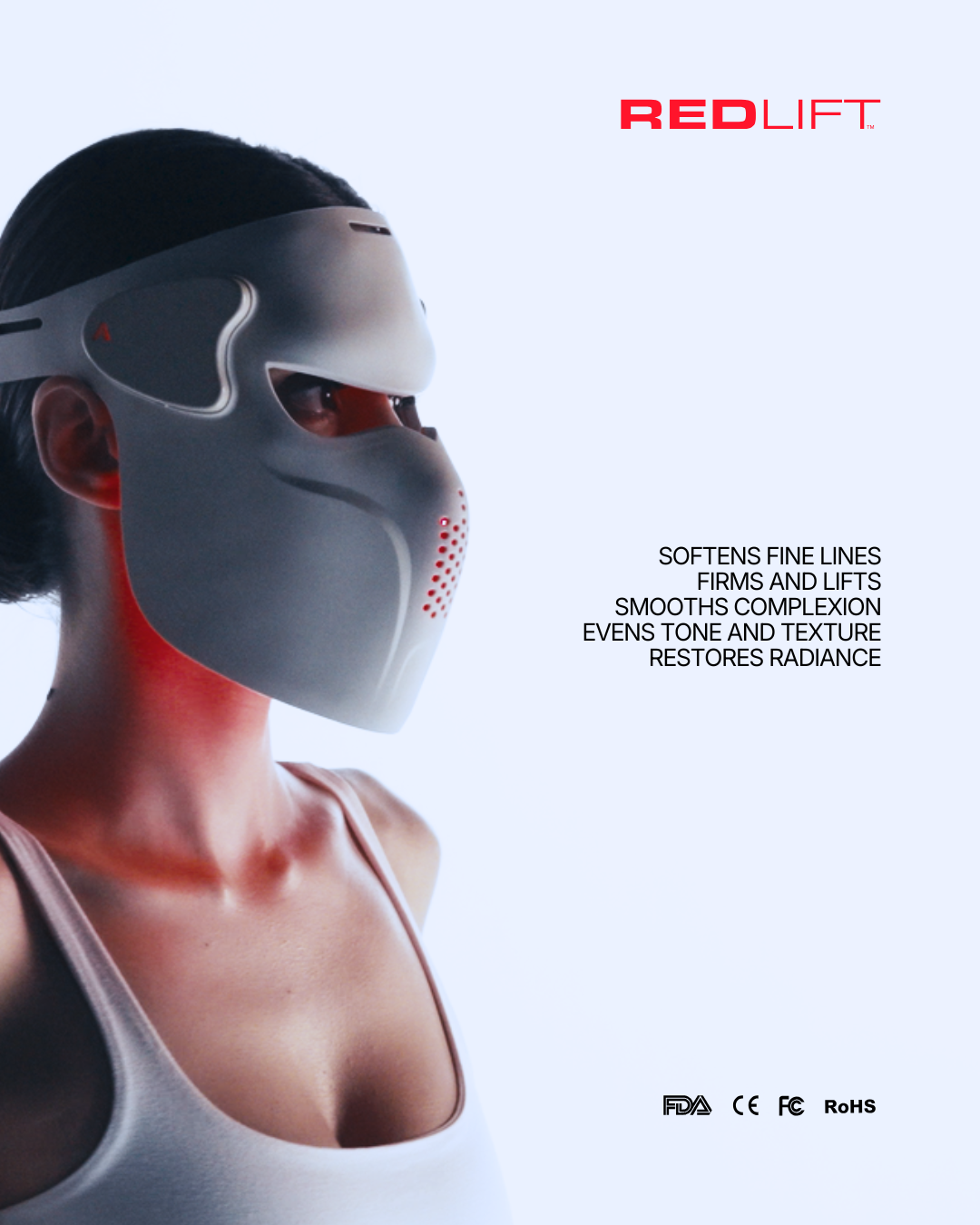 RedLift Luxury Red Light Therapy Face Mask