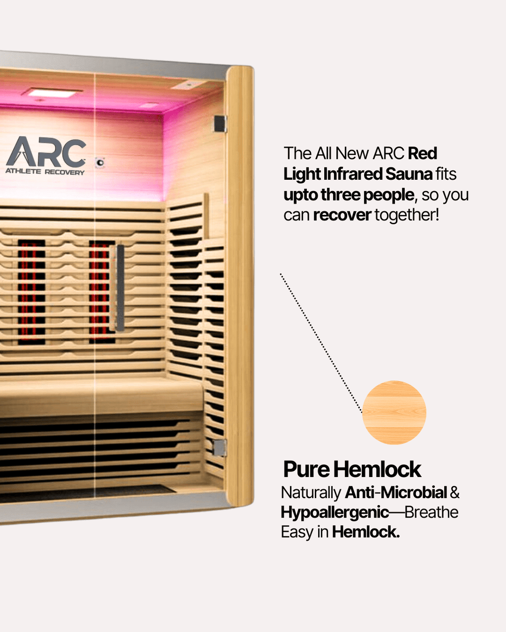 ARC Full Spectrum Infrared Sauna (3 person) - ARC Athlete Recovery - GCC
